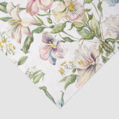 Elegante Vintage Bloemen Tissuepapier (Detail)