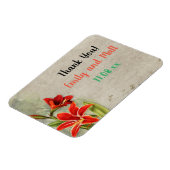 Elegante Vintage Bloemendesign met tekst Magneet (Linkerzijde)