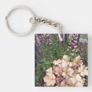 Elegante vintage bloemensieraden sleutelhanger