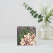 Elegante Vintage Bloementuin Visitekaartje (Staand voorkant)