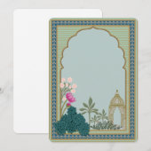 Elegante Vintage Bloemetuin Boog uitnodiging (Voorkant / Achterkant)