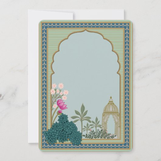 Elegante Vintage Bloemetuin Boog uitnodiging (Voorkant)
