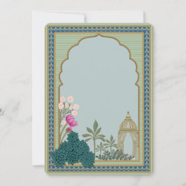 Elegante Vintage Bloemetuin Boog uitnodiging