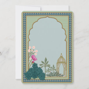 Elegante Vintage Bloemetuin Boog uitnodiging