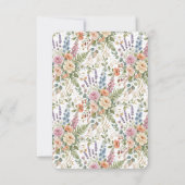 Elegante Vintage Bloemige Botanische Save The Date (Achterkant)