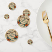 Elegante Vintage Bloemige Bruiloft Confetti (Groep)