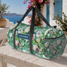 Elegante vintage bloemige roze bloemen blauwe mono