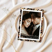 Elegante Vintage Bloemige Trouw Uitnodiging