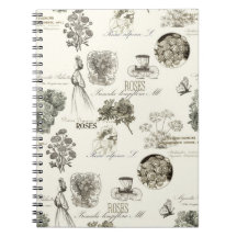 Elegante vintage bloemmotief notitieboek