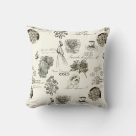 Elegante vintage bloempatroon kussen