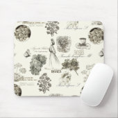 Elegante vintage bloempatroon muismat (Met muis)