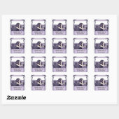Elegante vintage boekplaat vierkante sticker (Vel)