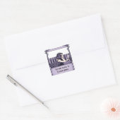 Elegante vintage boekplaat vierkante sticker (Envelop)