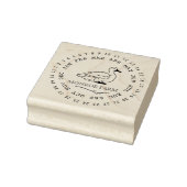Elegante Vintage Boerderij Eendenei Karton Stempel (Stempel)