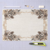 Elegante Vintage Boheem Bloemige Bruiloft Tissuepapier (Craft)