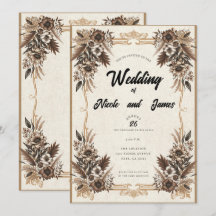 Elegante Vintage Boheemse Bloemige Bruiloft 