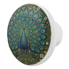 Elegante vintage boheemse pauw ontwerp keramische knop