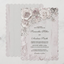 Elegante Vintage Boho Bruiloft Templates Kaart