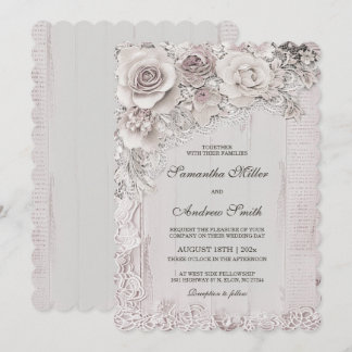 Elegante Vintage Boho Bruiloft Templates Kaart