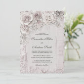 Elegante Vintage Boho Bruiloft Templates Kaart (Staand voorkant)