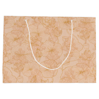 Elegante Vintage Botanische Bloemen Groot Cadeauzakje