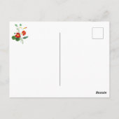 Elegante Vintage Botanische Bloemen Nasturtium Briefkaart (Achterkant)