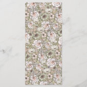 Elegante Vintage Botanische Frame Huwelijksmenu Ka Menu (Achterkant)