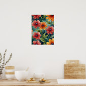 Elegante Vintage Botanische Kunst Poster (Keuken)
