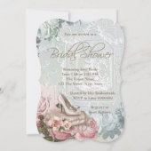 Elegante Vintage Bruidsfeest Kaart (Achterkant)
