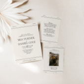 Elegante vintage bruiloft details informatiekaartje