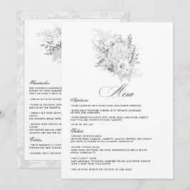 Elegante Vintage Bruiloft Menu