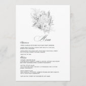 Elegante Vintage Bruiloft Menu (Voorkant)