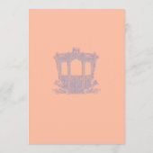 Elegante Vintage Bruiloftsmenu Sjabloon | Aanpasba Menu (Achterkant)