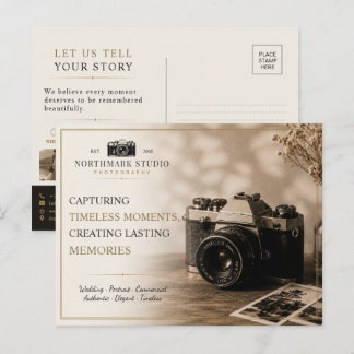 Elegante Vintage Camera Fotograaf  Briefkaart