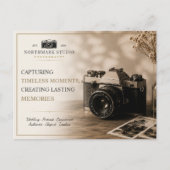 Elegante Vintage Camera Fotograaf  Briefkaart (Voorkant)