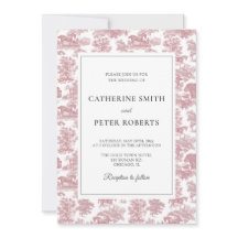 Elegante Vintage Chic Roze Paard Toile Bruiloft