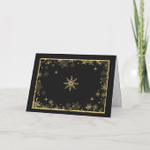 Elegante Vintage Christmas Gold Holiday Kaart (Achterkant)