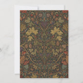 Elegante Vintage Cottage Botanische Herfst Bruilof Kaart (Achterkant)