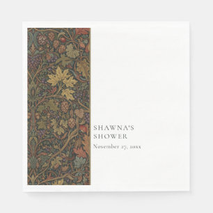 Elegante vintage cottage botanische herfst bruilof servet