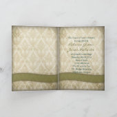 elegante vintage crème damast pauw huwelijksfeest (Binnen)