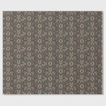 Elegante vintage damast bloemenverpakkings papier