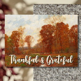 Elegante Vintage dankbaar en dankbaar najaar Feestdagenkaart