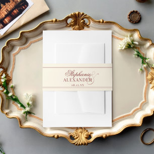 Elegante Vintage Dieprode en Ivoor Kleurige Oudhol Uitnodigingen Wikkel