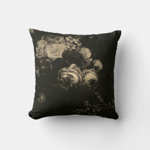 Elegante Vintage Donkerbruine Stemming Nederlandse Kussen