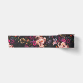 Elegante Vintage Donkere Stemming Burgundy Bloem Satijnen Lint