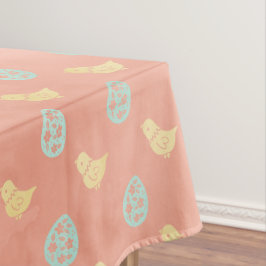 Elegante Vintage Eieren Kuikens Pastel Perzik Pase Tafelkleed