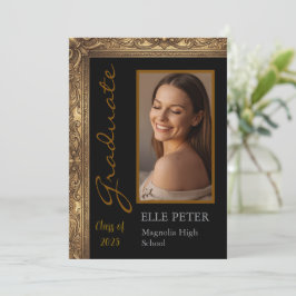 Elegante vintage eindexamenfeest uitnodiging
