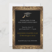 Elegante vintage eindexamenfeest uitnodiging (Achterkant)