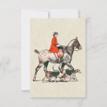 Elegante Vintage Equestrian Paardrijder met Jachth