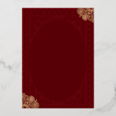 Elegante, vintage folie uitnodiging (Achterkant)